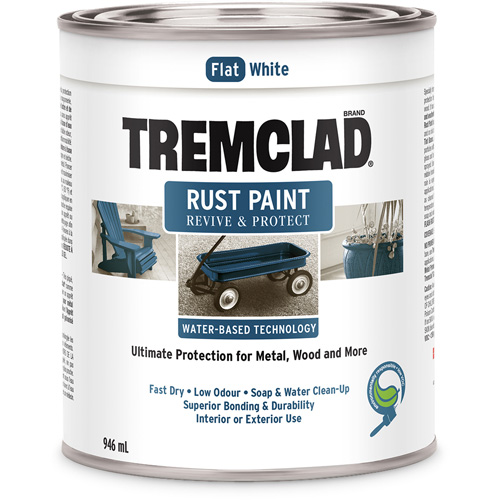 Peinture antirouille &agrave; base d'eau Tremclad, 946 ml, Canette, Blanc Distribution Jean Lapalme