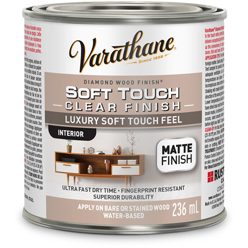 Rev&ecirc;tement &agrave; fini diamant pour bois Varathane, 236 ml, Transparent, Mat Distribution Jean Lapalme