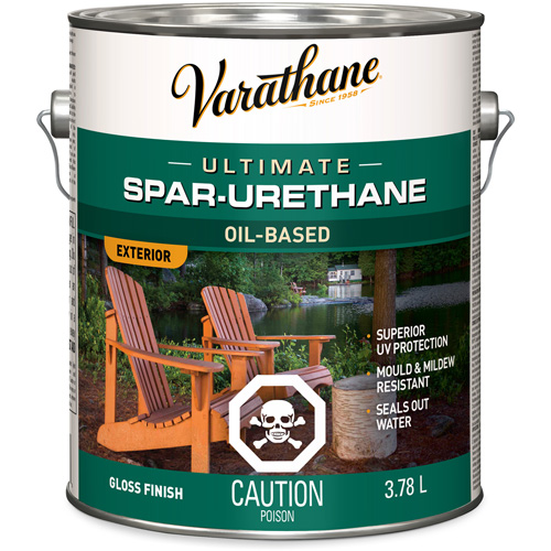 Fini diamant pour bois Varathane ext&eacute;rieur, 3,78 L, Transparent, Brillant Distribution Jean Lapalme