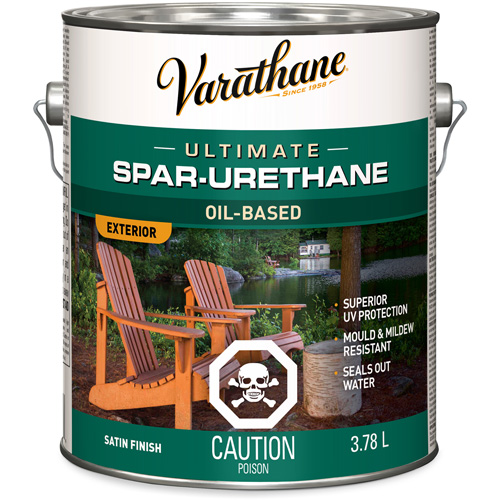 Fini diamant pour bois Varathane ext&eacute;rieur, 3,78 L, Transparent, Satin Distribution Jean Lapalme