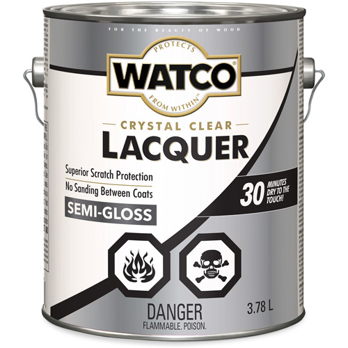 Watco&reg; Lacquer Wood Finish, 3.78 L, Clear, Semi-Gloss Distribution Jean Lapalme