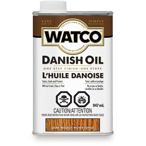 Watco&reg; Danish Oil, 947 ml, Dark Walnut, Transparent Distribution Jean Lapalme
