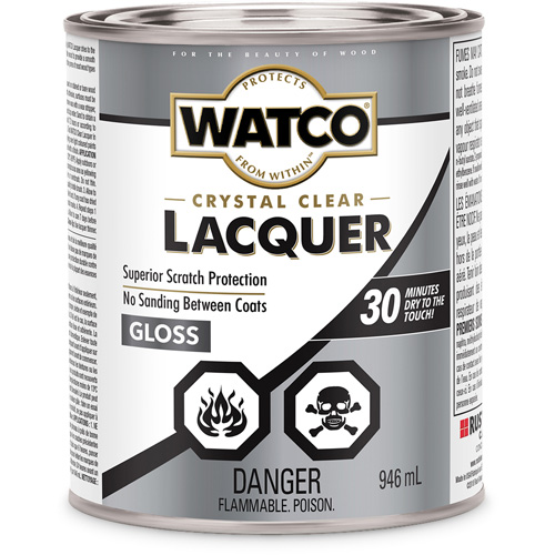 Watco&reg; Lacquer Wood Finish, 946 ml, Clear, Gloss Distribution Jean Lapalme