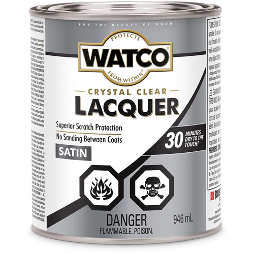 Watco&reg; Lacquer Wood Finish, 946 ml, Clear, Satin Distribution Jean Lapalme
