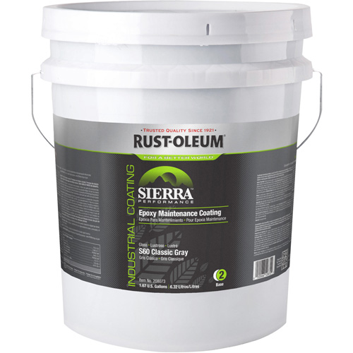 Composant de base pour rev&ecirc;tement de plancher Sierra Performance S40, 5 gal., &agrave; l'eau, Tr&egrave;s brillant, Gris Distribution Jean Lapalme