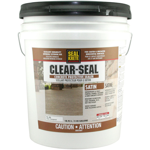 Seal-Krete&reg; Protective Sealer, 18.93 L, Water-Based, Satin, Clear Distribution Jean Lapalme