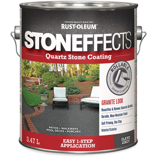 Stoneffects Quartz Stone Coating, 3.78 L, Water-Based, Textured, Grey Distribution Jean Lapalme