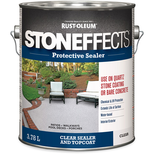 Stoneffects Protective Concrete Sealer, 3.78 L, Water-Based, Transparent, Clear Distribution Jean Lapalme