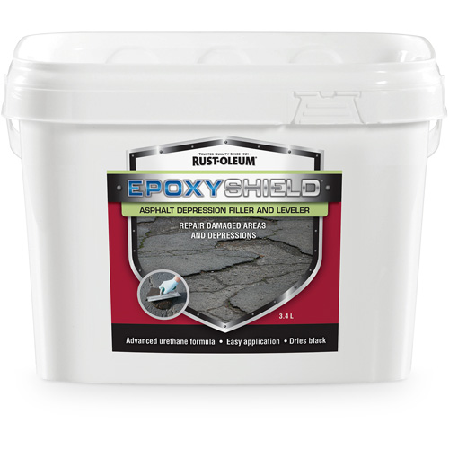 Mat&eacute;riau de remplissage de d&eacute;pression et de nivellement pour asphalte EpoxyShield, Seau, Noir Distribution Jean Lapalme