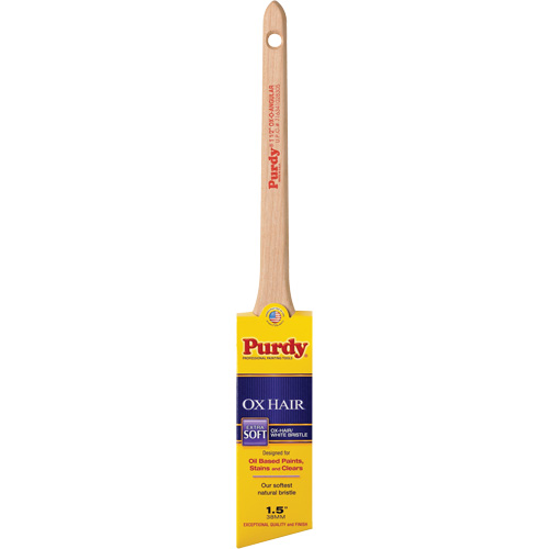 Pinceau Ox-O-Angular, Soie de bœuf, Manche Bois, Largeur de 1-1/2" Distribution Jean Lapalme