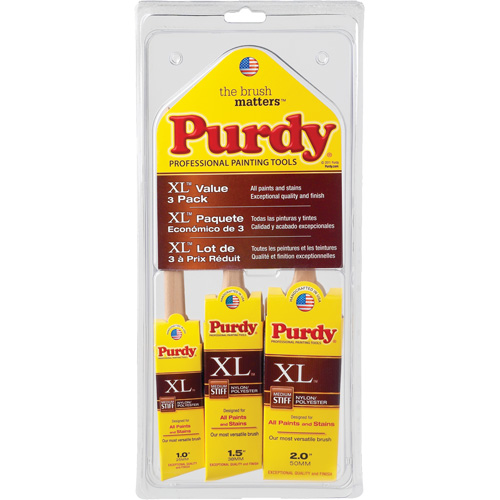 XL Paint Brush Multi-Pack, Poly/Nylon, Wood Handle Distribution Jean Lapalme