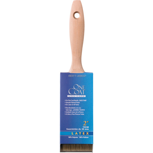 One Coat 100% Trim & Wall Brush, Polyester, Wood Handle, 2" Width Distribution Jean Lapalme