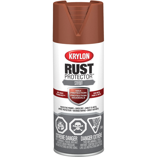 Rust Protector&reg; Enamel Paint, Red Oxide Primer, Very Flat, 12 oz., Aerosol Can Distribution Jean Lapalme