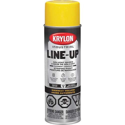 Peinture de marquage professionnelle &agrave; base de solvant, Jaune, 18 oz, Canette a&eacute;rosol Distribution Jean Lapalme