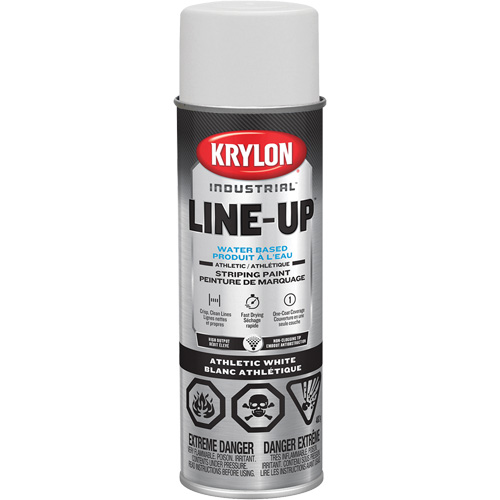 Peinture en a&eacute;rosol industrielle pour le marquage de terrain de gymnastique LINE-UP, Blanc, 18 oz, Canette a&eacute;rosol Distribution Jean Lapalme