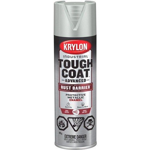 Tough Coat&reg; Advanced Paint with Rust Barrier Technology, Aluminum, Metallic, 425 g, Aerosol Can Distribution Jean Lapalme
