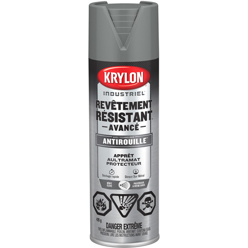 Peinture Tough Coat avec technologie Rust Barrier, Appr&ecirc;t gris, Ultra-mat, 425 g, Canette a&eacute;rosol Distribution Jean Lapalme