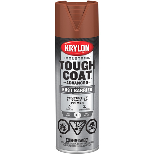 Peinture Tough Coat avec technologie Rust Barrier, Appr&ecirc;t oxyde rouge, Ultra-mat, 425 g, Canette a&eacute;rosol Distribution Jean Lapalme