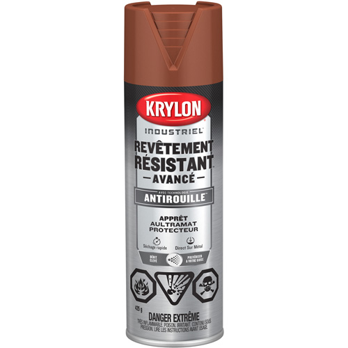 Peinture Tough Coat avec technologie Rust Barrier, Appr&ecirc;t oxyde rouge, Ultra-mat, 425 g, Canette a&eacute;rosol Distribution Jean Lapalme