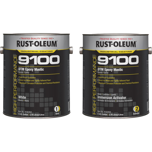 9100 System DTM Epoxy Mastic Base & Activator Kit, White, Gallon Distribution Jean Lapalme