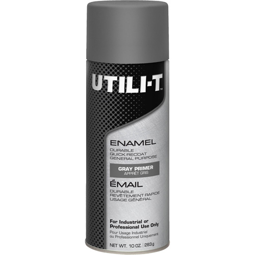 UTILI-T General Purpose Enamel Spray Paint, Grey Primer, 10 oz./283 g, Aerosol Can Distribution Jean Lapalme