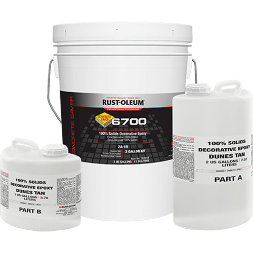 &eacute;poxy d&eacute;coratif 100 % de solides 6700, 3 gal., &eacute;poxy, Tr&egrave;s brillant, Beige Distribution Jean Lapalme