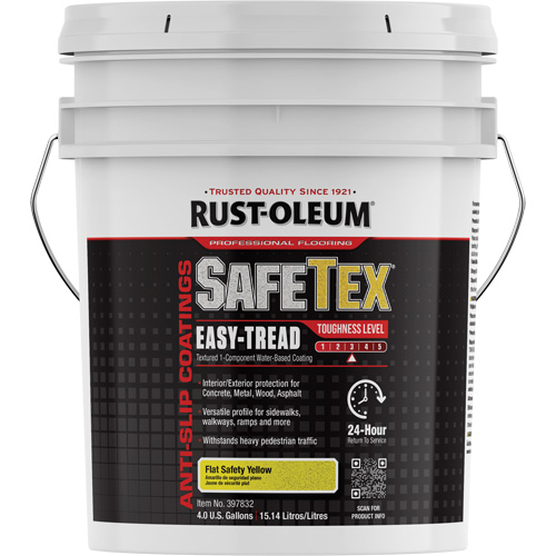 SafeTex&reg; Easy-Tread Acrylic Coating, 4 gal., Water-Based, Flat Finish/Textured, Yellow Distribution Jean Lapalme