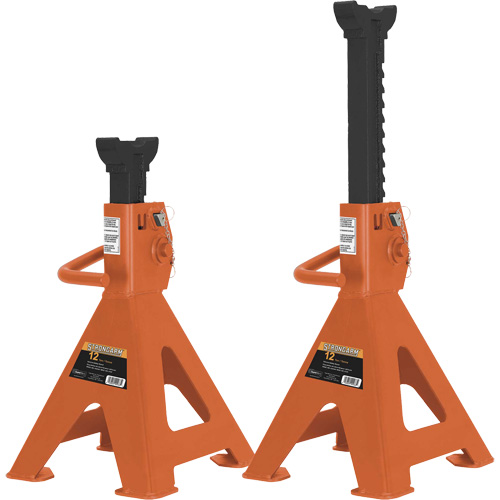 872B Jack Stands, Locking Handle/Ratchet, 12 Ton(s) Capacity, 19-1/4" - 28-1/3" H Distribution Jean Lapalme