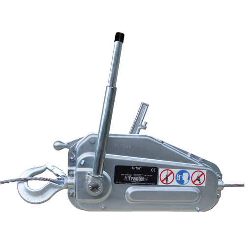 Palan &agrave; c&acirc;ble d'acier Tirfor - TU17, Diam&egrave;tre du fil 5/16", Capacit&eacute; 2000 lb (1 tonne) Distribution Jean Lapalme