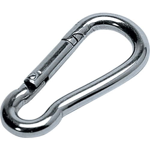 Stainless Steel Snap Hook, 200 lbs. (0.1 tons) Working Load Limit, 1/8" Size, 1/4" Eye Distribution Jean Lapalme