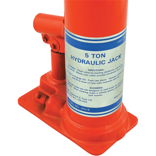 JHJ-5 Crics &agrave; bouteille pour usage tr&egrave;s intensif, 5 tonne(s), 15-3/8" Hauteur &eacute;lev&eacute;e Distribution Jean Lapalme
