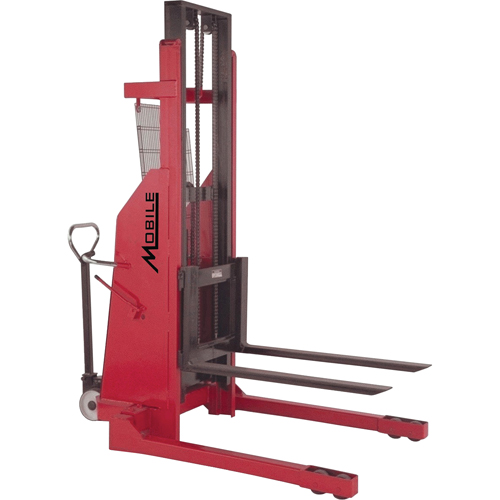 Gerbeur hydraulique, Fonctionnement &eacute;lectrique, Capacit&eacute; 1500 lb, Lev&eacute;e max 120" Distribution Jean Lapalme