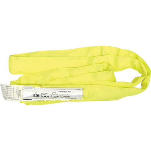 Round Slings, Yellow, 2" W x 6' L, 9000 lbs. Vertical Load Distribution Jean Lapalme