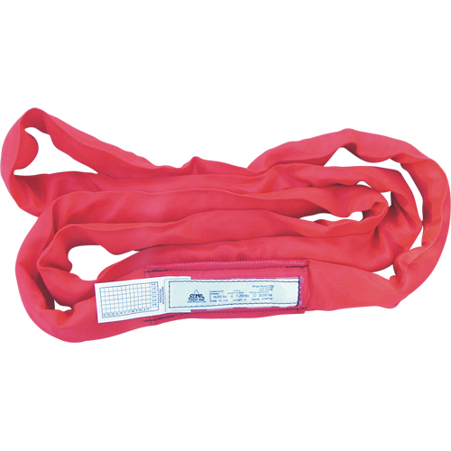 Round Slings, Red, 3" W x 6' L, 14000 lbs. Vertical Load Distribution Jean Lapalme