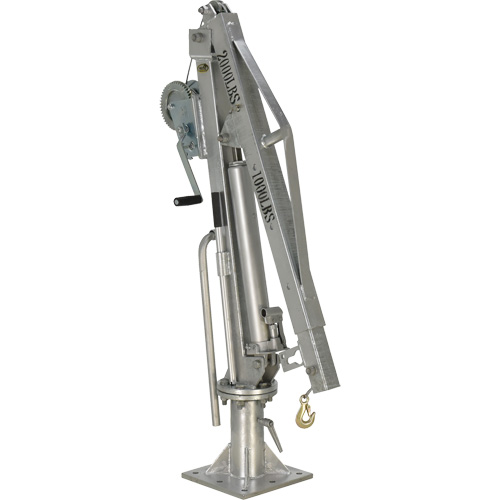 Winch Operated Truck Jib Crane, 1000 lbs. (0.5 tons) Capacity, 97" Max. Clearance Distribution Jean Lapalme