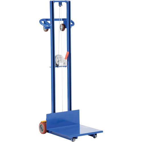 Platform Lift Stacker, Hand Winch Operated, 400 lbs. Capacity, 58" Max Lift Distribution Jean Lapalme