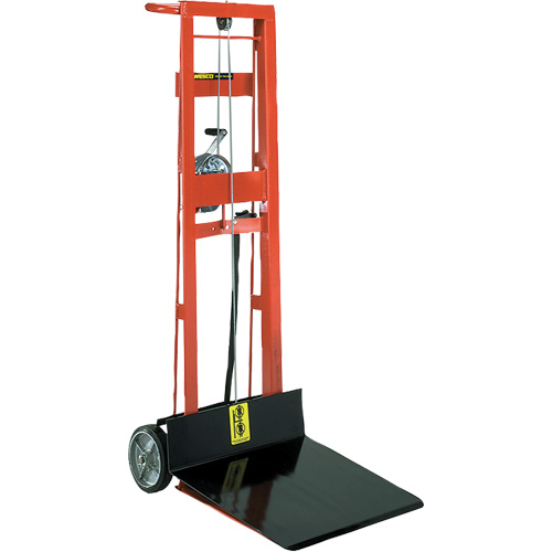 Platform Lift Stacker , Hand Winch Operated, 750 lbs. Capacity, 40" Max Lift Distribution Jean Lapalme