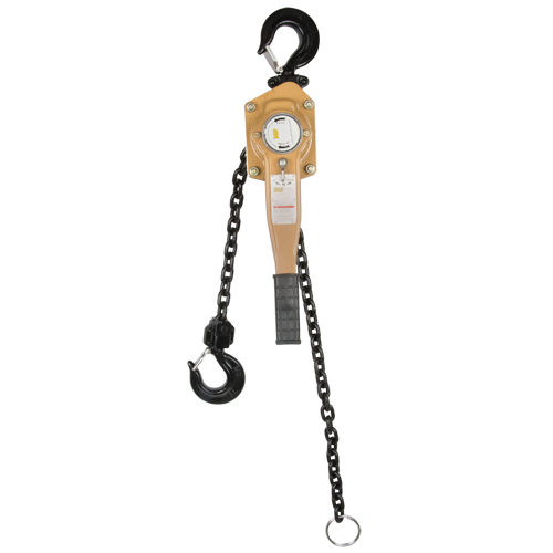 Heavy Duty Gold Series Lever Chain Hoist, 10' Lift, 12000 lbs. (6 tons) Capacity, Alloy Steel Chain Distribution Jean Lapalme