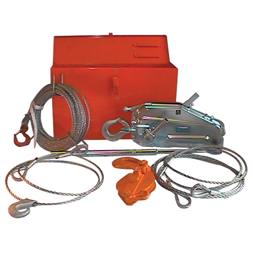 Tirfor&reg; Wire Rope Hoist TU17 Rescue Kit, 5/16" Wire Diameter, 2000  lbs. (1 tons) Capacity Distribution Jean Lapalme