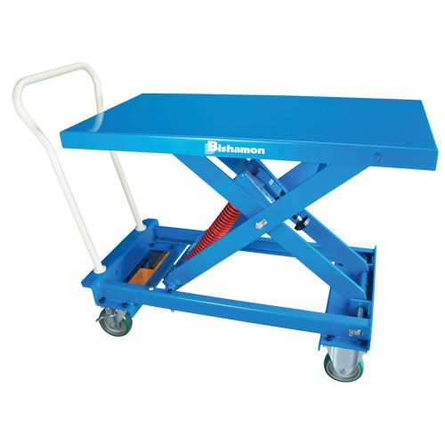 Table de travail mobile avec nivellement automatique &agrave; ciseaux MobiLeveler, 32-3/10" lo x 19-4/5"la, Acier, Capacit&eacute; 460 lb Distribution Jean Lapalme