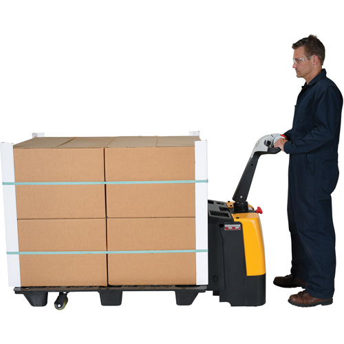Transpalette &eacute;lectrique motoris&eacute;, Capacit&eacute; 3000 lb, 47" lo x 25" la Distribution Jean Lapalme