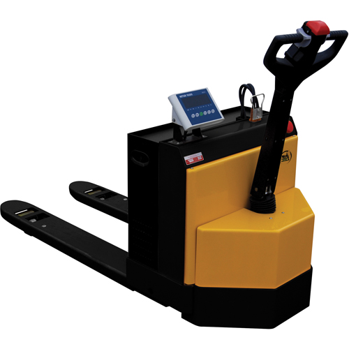 Fully Powered Electric Pallet Truck With  Scale, 4500 lbs. Cap., 48" L x 30.25" W Distribution Jean Lapalme