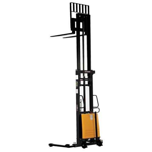 Fork Lift Stacker, Electric Operated, 2000 lbs. Capacity, 137" Max Lift Distribution Jean Lapalme
