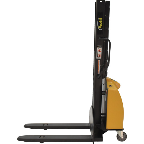 Narrow Mast Powered Lift Stacker, Electric Operated, 1000 lbs. Capacity, 63" Max Lift Distribution Jean Lapalme