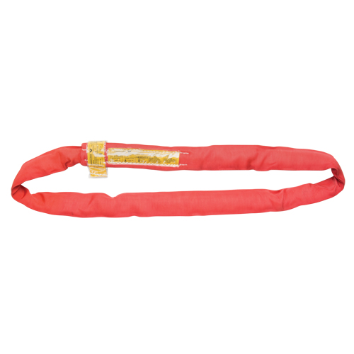 &eacute;lingue de levage en polyester ronde, Rouge, 3" la x 16' lo, 14 000 lb Charge verticale Distribution Jean Lapalme