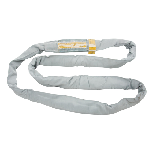 &eacute;lingue de levage en polyester ronde, Gris, 6" la x 12' lo, 32000 lb Charge verticale Distribution Jean Lapalme