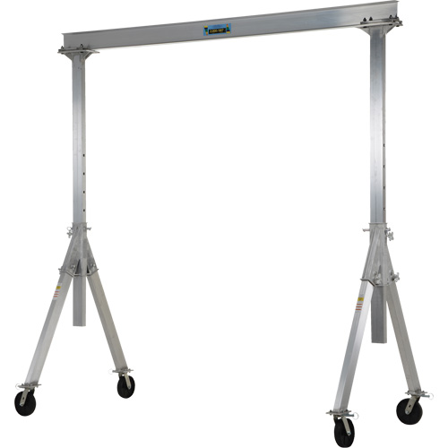 Grue-portique ajustable en aluminium, 8' lo, Capacit&eacute; 2000 lb (1 tonne) Distribution Jean Lapalme