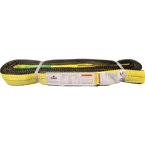 Polyester Web Sling, Double Ply, Twisted Eye, Type 4, 2" W x 20' L, 6400 lbs. Vertical Cap. Distribution Jean Lapalme