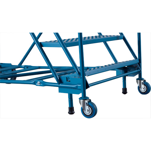 Escabeau roulant certifi&eacute; CSA avec marche verrouillable, 8 marches, Largeur de la marche 30", Hauteur de la plateforme 72", Acier Distribution Jean Lapalme