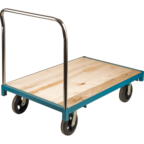 Chariot &agrave; plateforme robuste, 48" lo x 30" la, Capacit&eacute; de 2000 lb, Roues en Caoutchouc Distribution Jean Lapalme